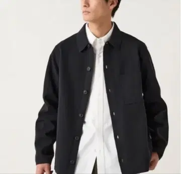 유니클로 밀라노 리브 셔츠 가디건 블랙 XL 사이즈