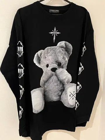 트래버스 곰 프린트 롱 슬리브 티셔츠 여성용 남성용