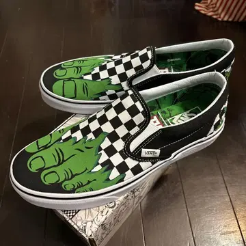 vans marvel classic slip on hulk 헐크 27cm