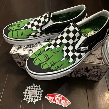 vans marvel classic slip on hulk 헐크 27cm