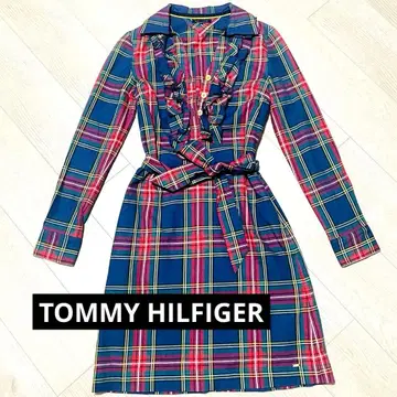 TOMMY HILFIGER 체크 프릴 원피스 S 사이즈 새상품급