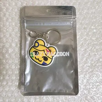 Crazy Raccoon CR 스토어 아이콘 러버 키체인 와이와이