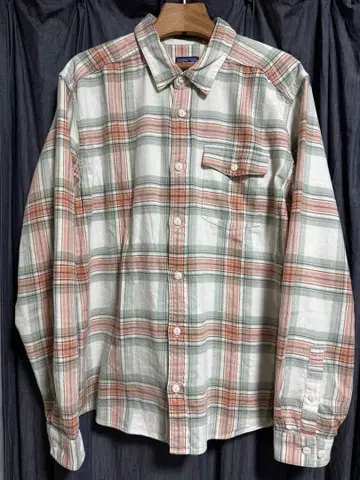 배색 양호 Patagonia 오가닉 코튼 플란넬 셔츠 L 사이즈