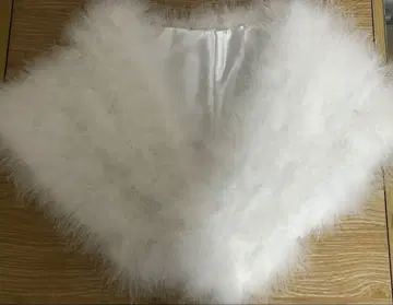 기모노 페더 숄 깃털 성인식 퍼 숄