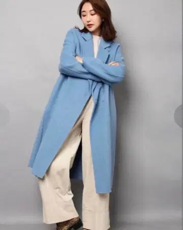 SNIDEL 리버 테일러 코트 블루