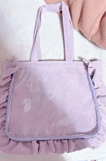 자카마트 프릴 코듀로이 A4 이타백 탁한 라벤더