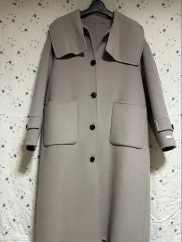 초특가! 그레이 롱 코트 허리 벨트 포함 handmade