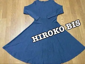 HIROKO BIS 니트 원피스 9호 페치 포함 그레이 히로코비스