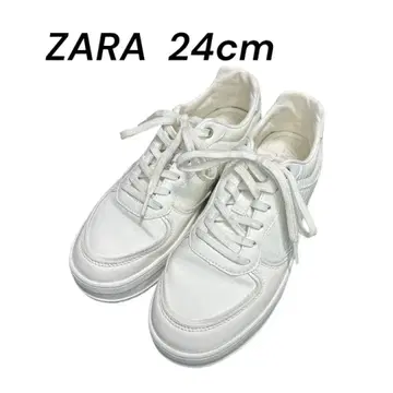 ZARA 자라 스니커즈 통굽 화이트 24cm