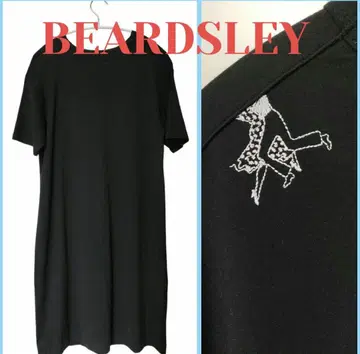 BEARDSLEY 비어즐리 원포인트 자수 반팔 T 원피스