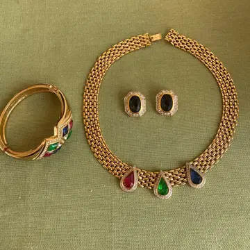럭셔리 초커, 팔찌, 귀찌 3종 세트