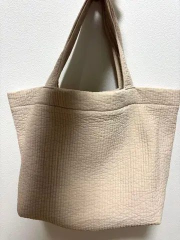 이불백 누비백 퀼팅 토트백 베이지