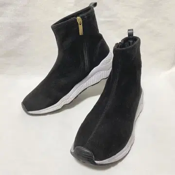 BAYFLOW 스웨이드 느낌 사이드 지퍼 숏부츠 L 블랙