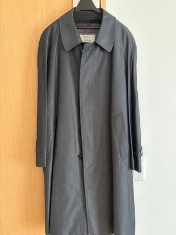 그레이 스텐칼라 코트 체크 안감