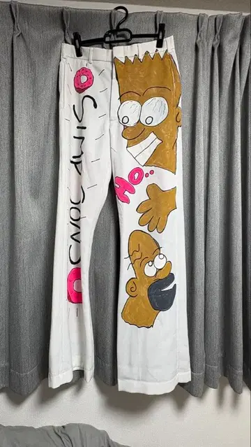 카툰 디자인 워크 팬츠