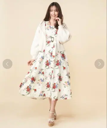 MIIA 꽃무늬 롱 원피스