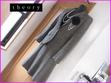 띠어리 포멀 수트 실크 혼방 헤링본 스트라이프 트위드