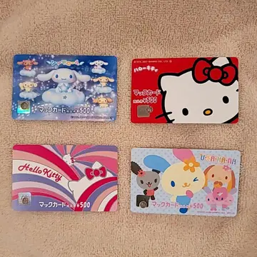 사용 완료 맥 카드 세트 산리오