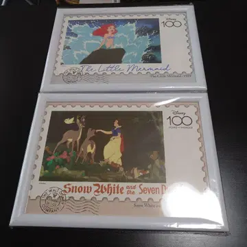 요미우리 신문 디즈니 100주년 아트 컬렉션 백설공주 인어공주 2점