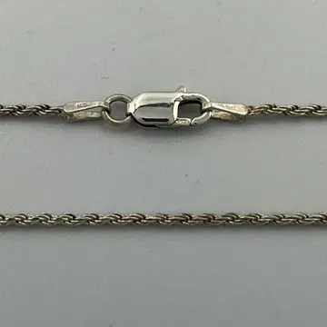 ITALY 실버 925 로프 체인 목걸이 약 45cm