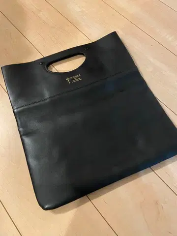CLEDRAN x EDIFICE 블랙 가죽 클러치백