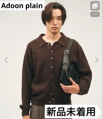 Adoon plain 스웨터 니트 M 브라운