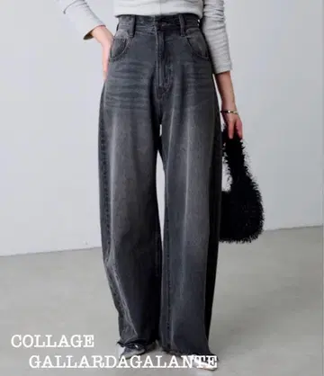 새상품급 Q.anos/큐아노스 블루주 데님 블랙 사이즈 1