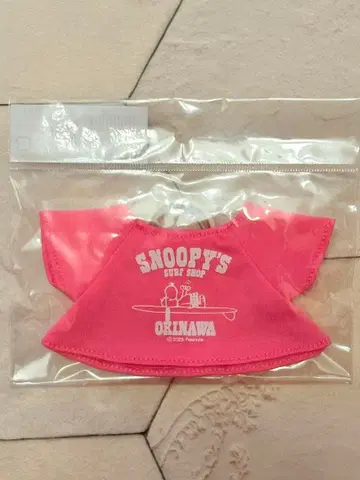 [ 미개봉 새상품 ] 스누피 서프샵 오키나와 봉제 인형용 T셔츠