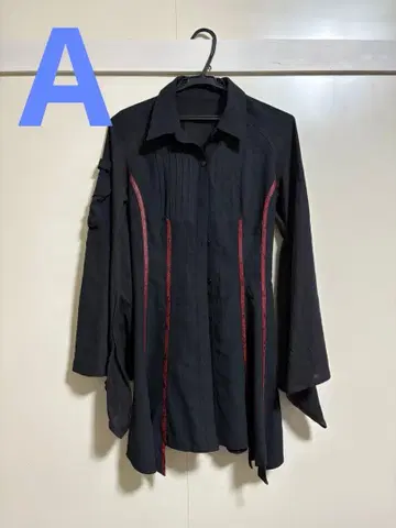 블랙 긴팔 셔츠 원피스 & 넥타이