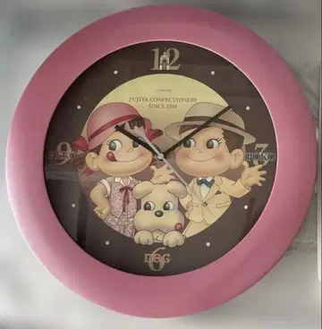 [ 새상품 미사용 ] 후지야 페코짱 벽시계 핑크