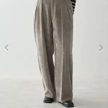 코듀로이 와이드 팬츠 그레이