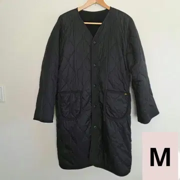 알파인더스트리 리버서블 보아 코트 퀼팅 코트 블랙