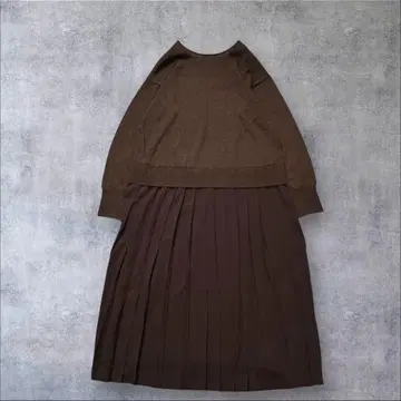 새상품급 오드리앤존와드 2way 플리츠 도킹 니트 원피스