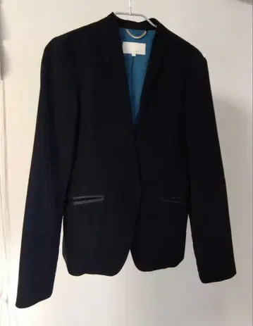 언타이틀 UNTITLED 노카라 자켓 블랙