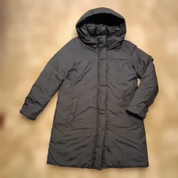 무인양품 후드 부착 롱 다운 자켓 네이비 M