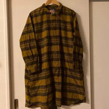 새상품 drug store's 드럭 스토어즈 체크 셔츠 원피스 F