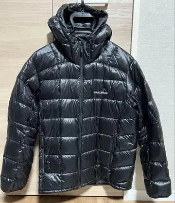montbell 블랙 다운 자켓 후드 부착