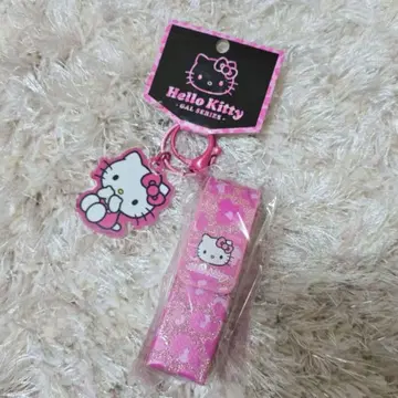 헬로키티 립 케이스 레오파드 무늬 핑크