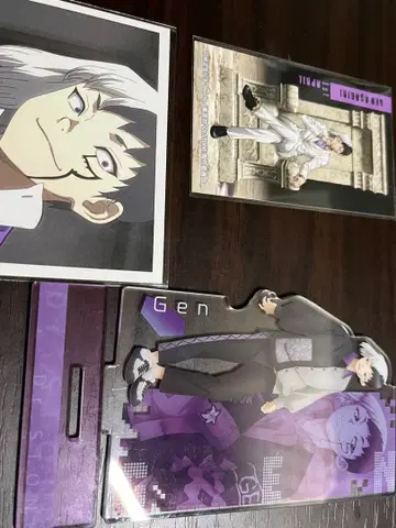 Dr.STONE 아사기리 겐 아크릴 스탠드 카드 3세트