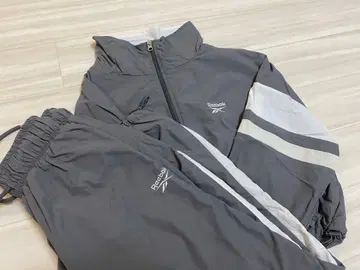 리복 자켓 팬츠 셋업 그레이 화이트