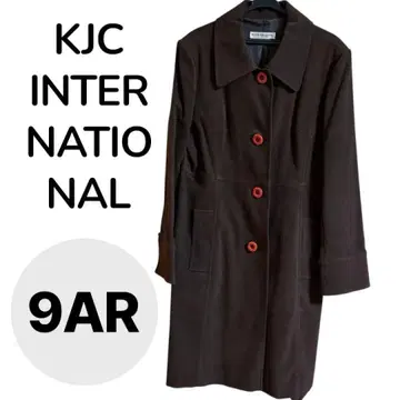KJC INTERNATIONAL 브라운 롱 코트 9AR
