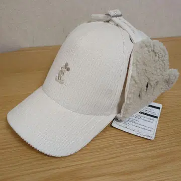 미키마우스 귀도리 모자 화이트