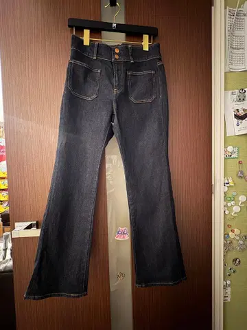 RED CARD 다크 블루 플레어 데님 팬츠 사이즈 23