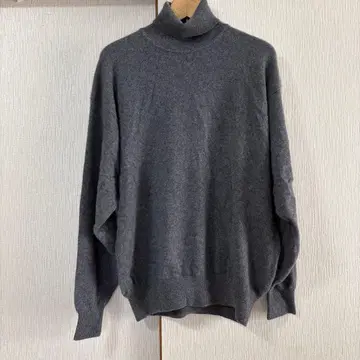 LINFORD 그레이 터틀넥 스웨터 L 사이즈 캐시미어 100%