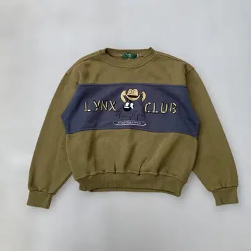Lynx CLUB 맨투맨 트레이닝복 속기모 Y2K 레트로 캐릭터