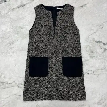 ADORE 아도어 모헤어 울 트위드 원피스 V넥 38 M