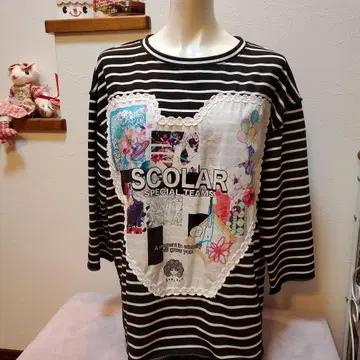 새상품급 스칼라 배치워크 티셔츠