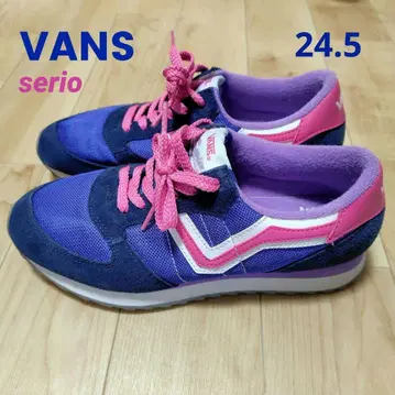 VANS serio 복각판 24.5 네이비 핑크 반스 세리오