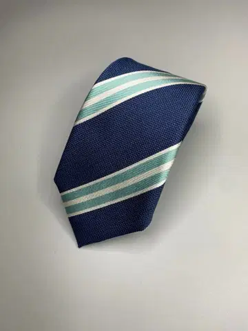 에디피스 네이비 스트라이프 넥타이 레지멘탈 실크 100