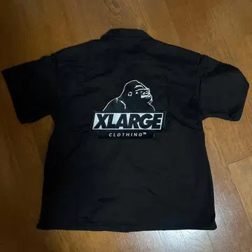 XLARGE 블랙 반팔 워크 셔츠 M
